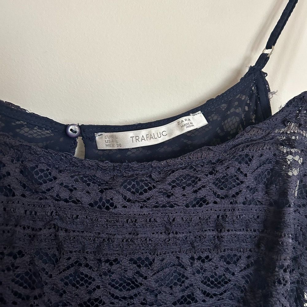 Zara Navy Lace Strappy Romper - Picture 6 of 9